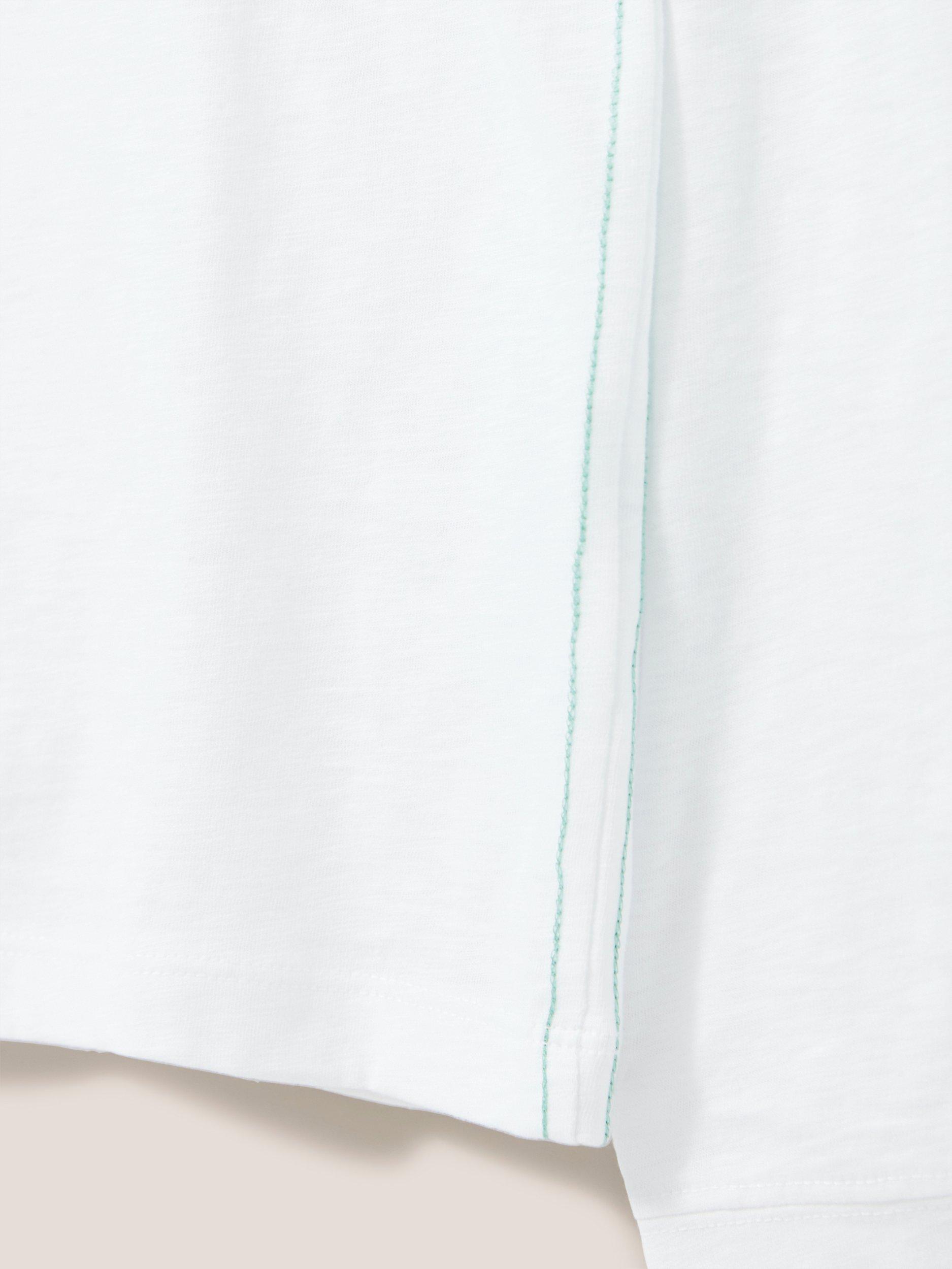 Product image 6 of 7, which shows White Stuff Nelly Cotton Long Sleeve T-Shirt, Bril White, 6
