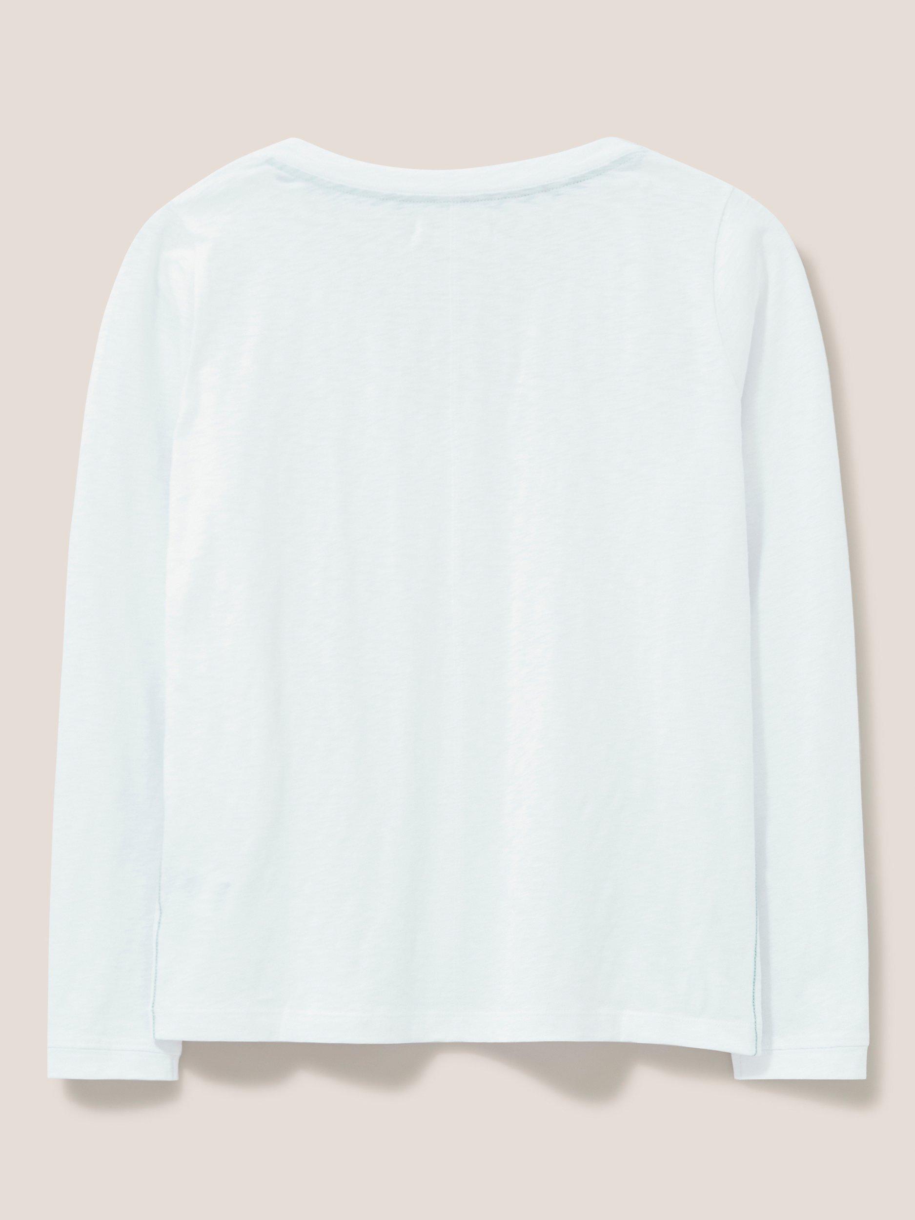 Product image 7 of 7, which shows White Stuff Nelly Cotton Long Sleeve T-Shirt, Bril White, 6