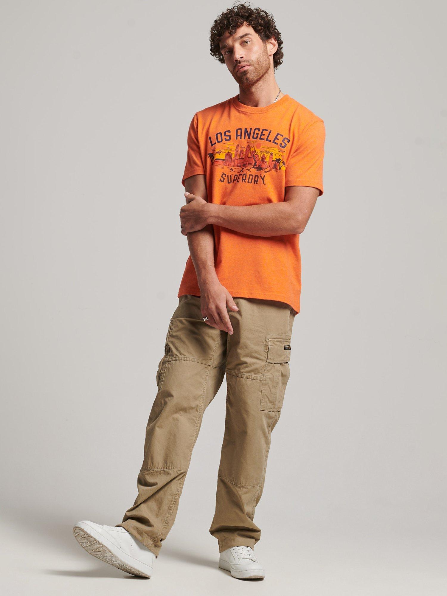 Product image 2 of 4, which shows Superdry Vintage City Souvenir T-Shirt, Orange Marl, XXXL