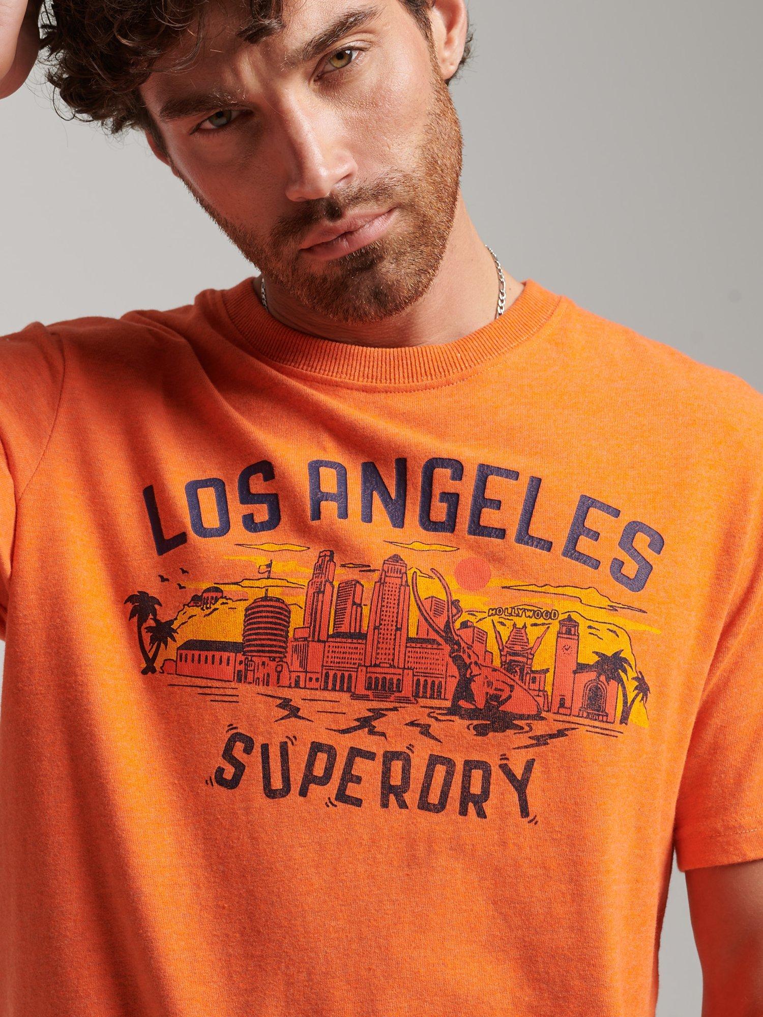 Product image 4 of 4, which shows Superdry Vintage City Souvenir T-Shirt, Orange Marl, XXXL
