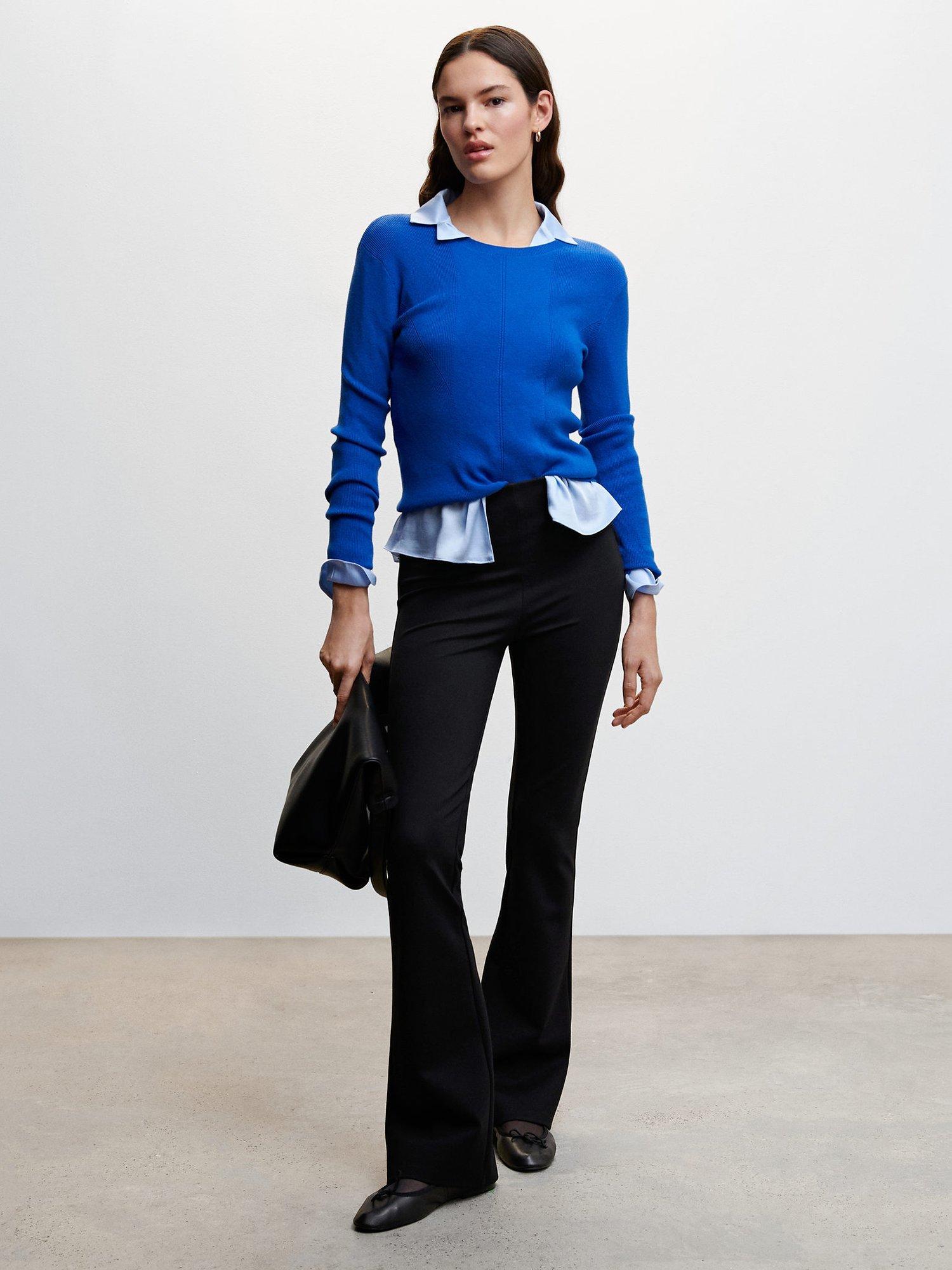 Product image 2 of 6, which shows Mango Punta-A Flared Leggings, Black, XS