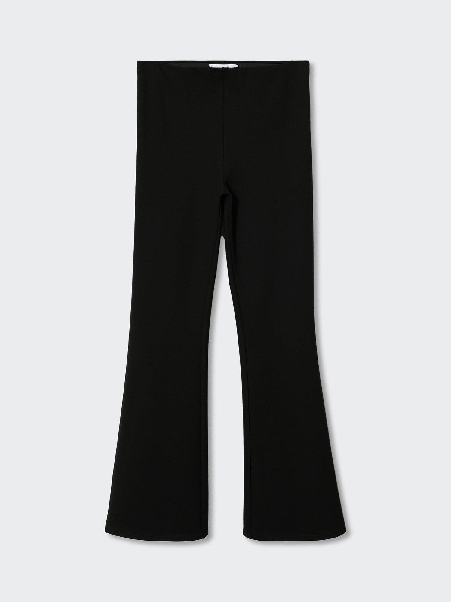 Product image 3 of 6, which shows Mango Punta-A Flared Leggings, Black, XS