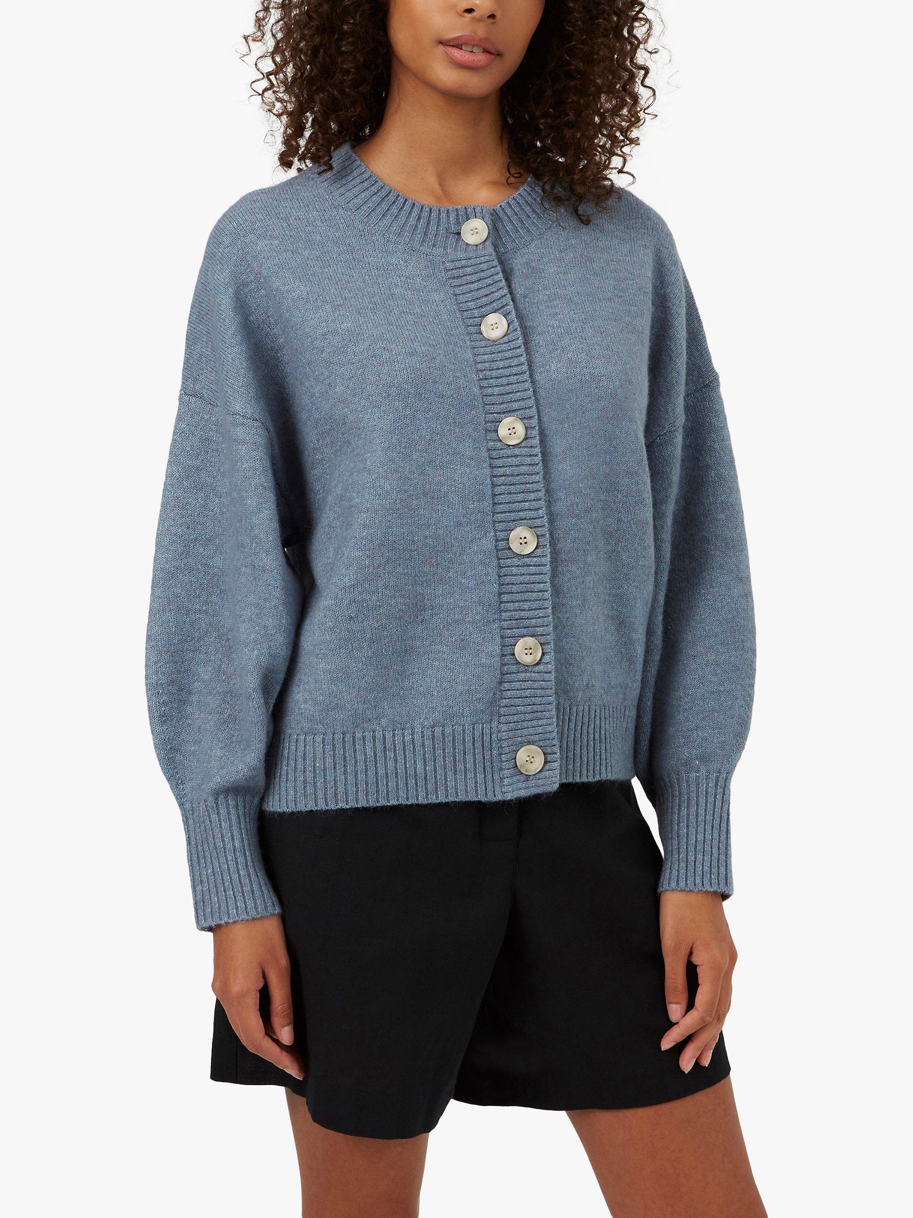 Great Plains Summer Fluffy Knit Cardigan, Summer Sky