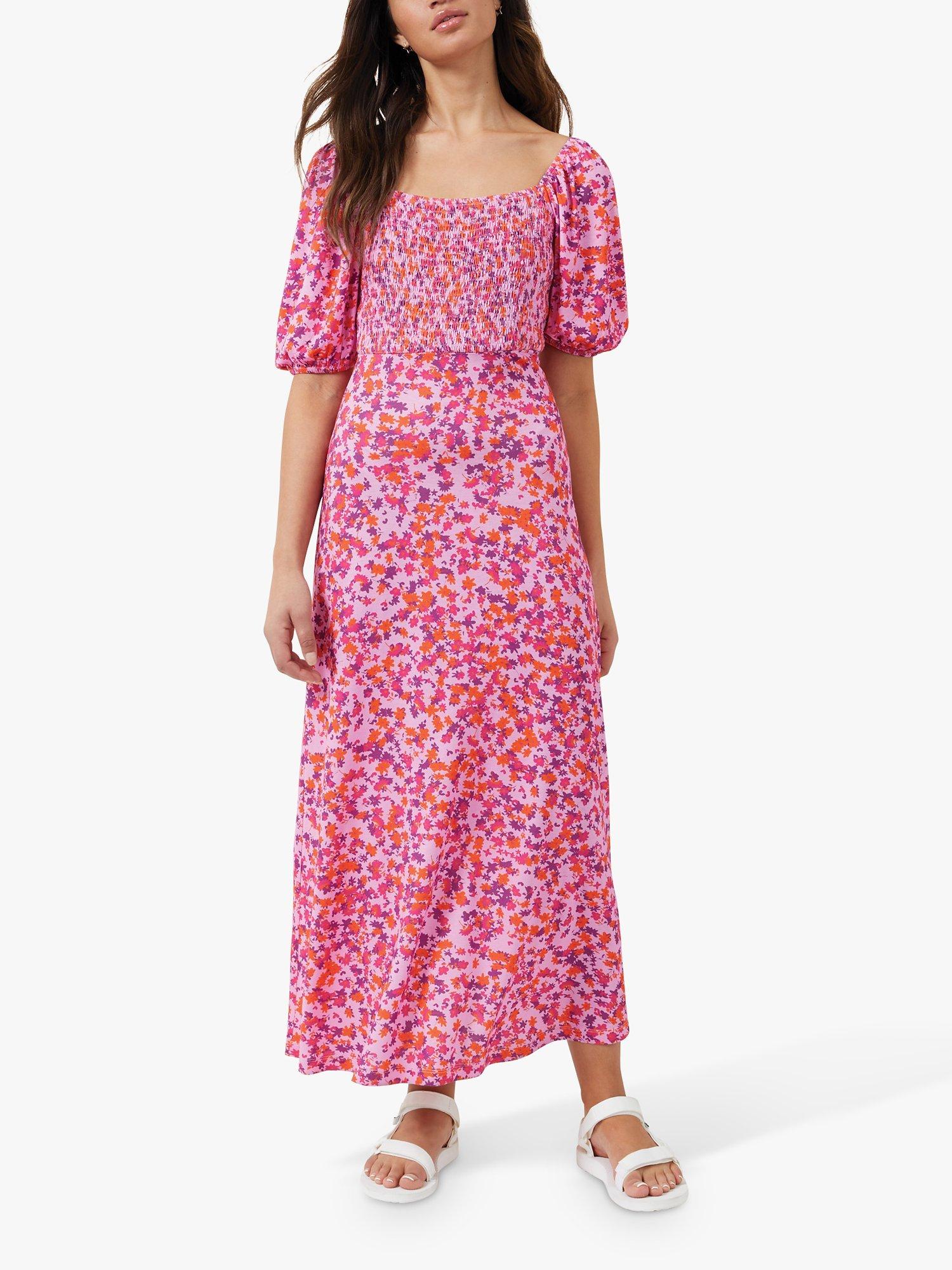Great Plains Grenada Jersey Smocked Top Dress, Purple