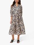 Great Plains Sunflower Print Belted Midi Dress, Multi