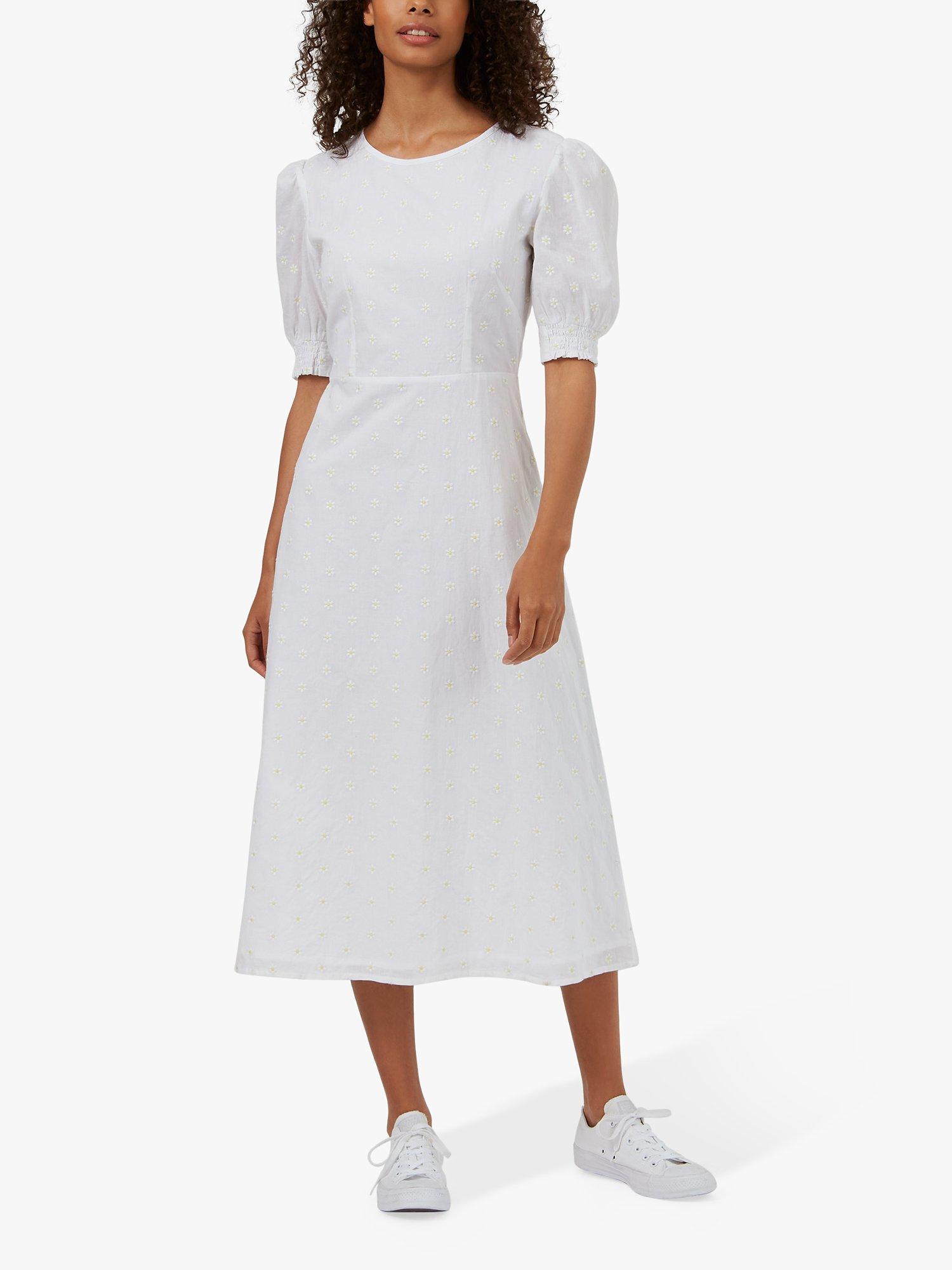 Great Plains Daisy Strappy Midi Dress, White