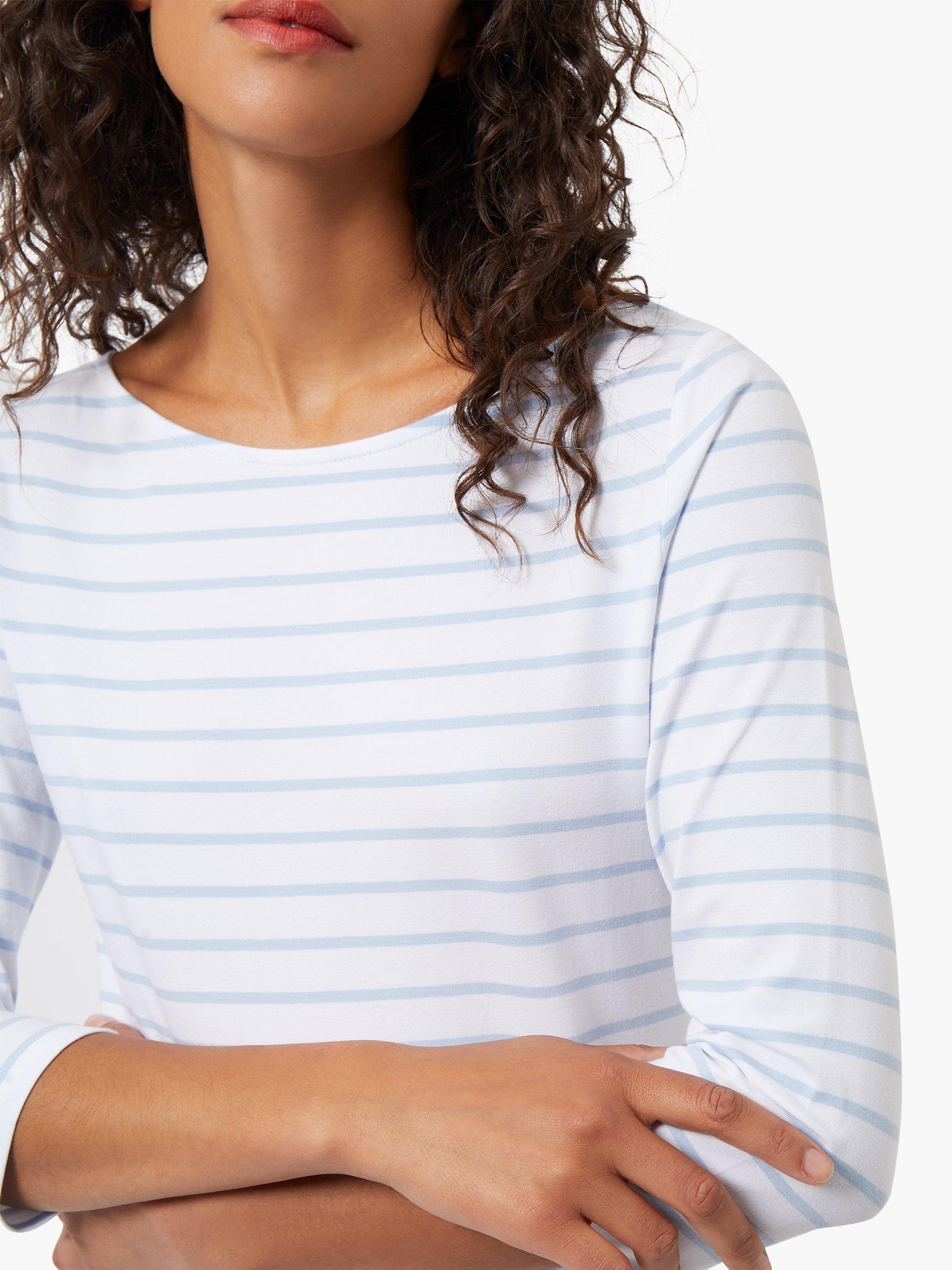 Product image 2 of 4, which shows Great Plains Core 3/4 Sleeve T-Shirt, White/Blue, 8
