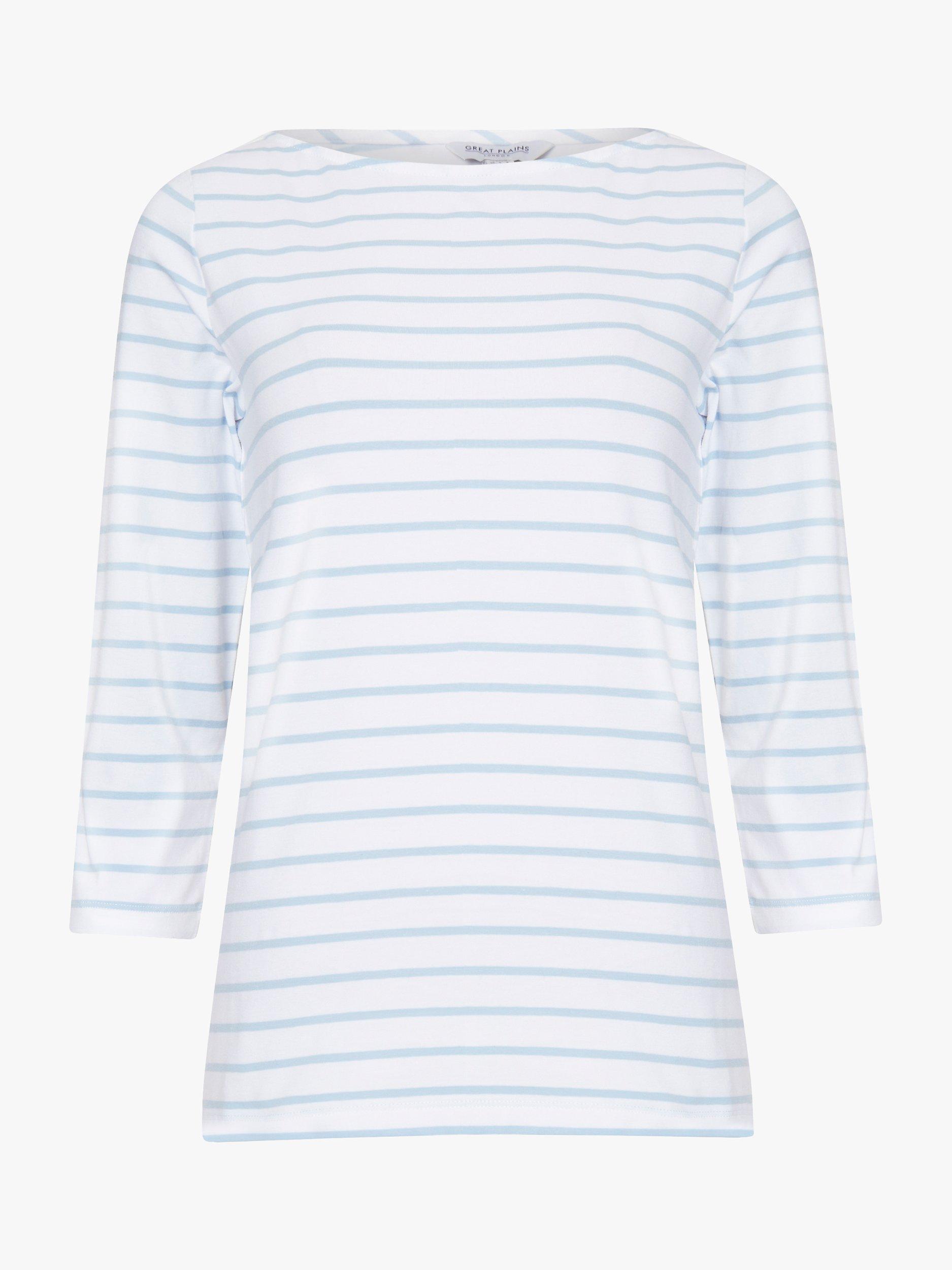 Product image 3 of 4, which shows Great Plains Core 3/4 Sleeve T-Shirt, White/Blue, 8