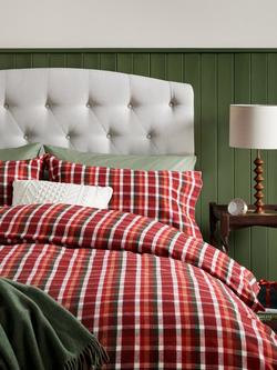 John Lewis Rubin Brush Check Cotton Duvet Cover Set - view 2, Multi
