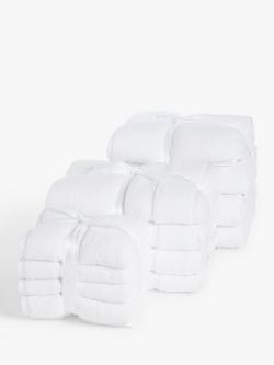 John Lewis Popcorn Towels, Pack of 4, White