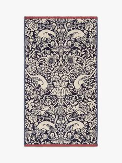 Morris & Co. Strawberry Thief Towels - view 2, Blue