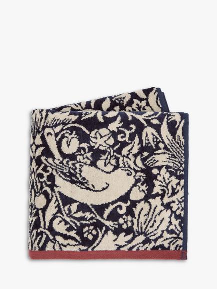 Morris & Co. Strawberry Thief Towels, Blue