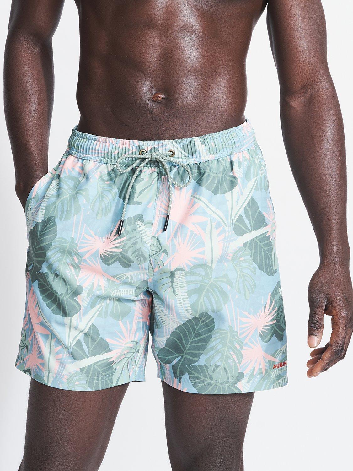Aubin Bardney Swim Shorts, Faded Palm