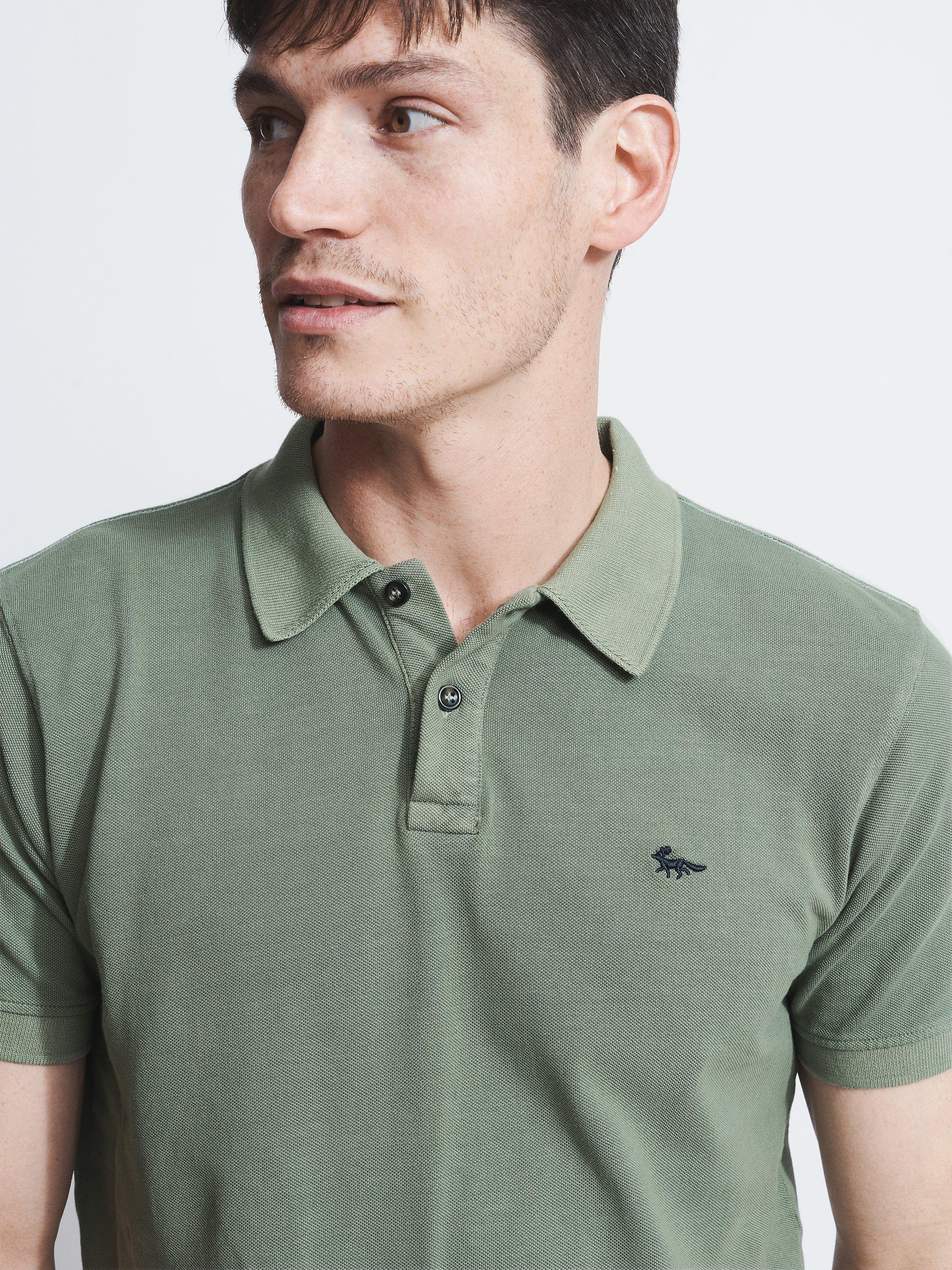 Aubin Woodchester Cotton Polo Shirt, Khaki