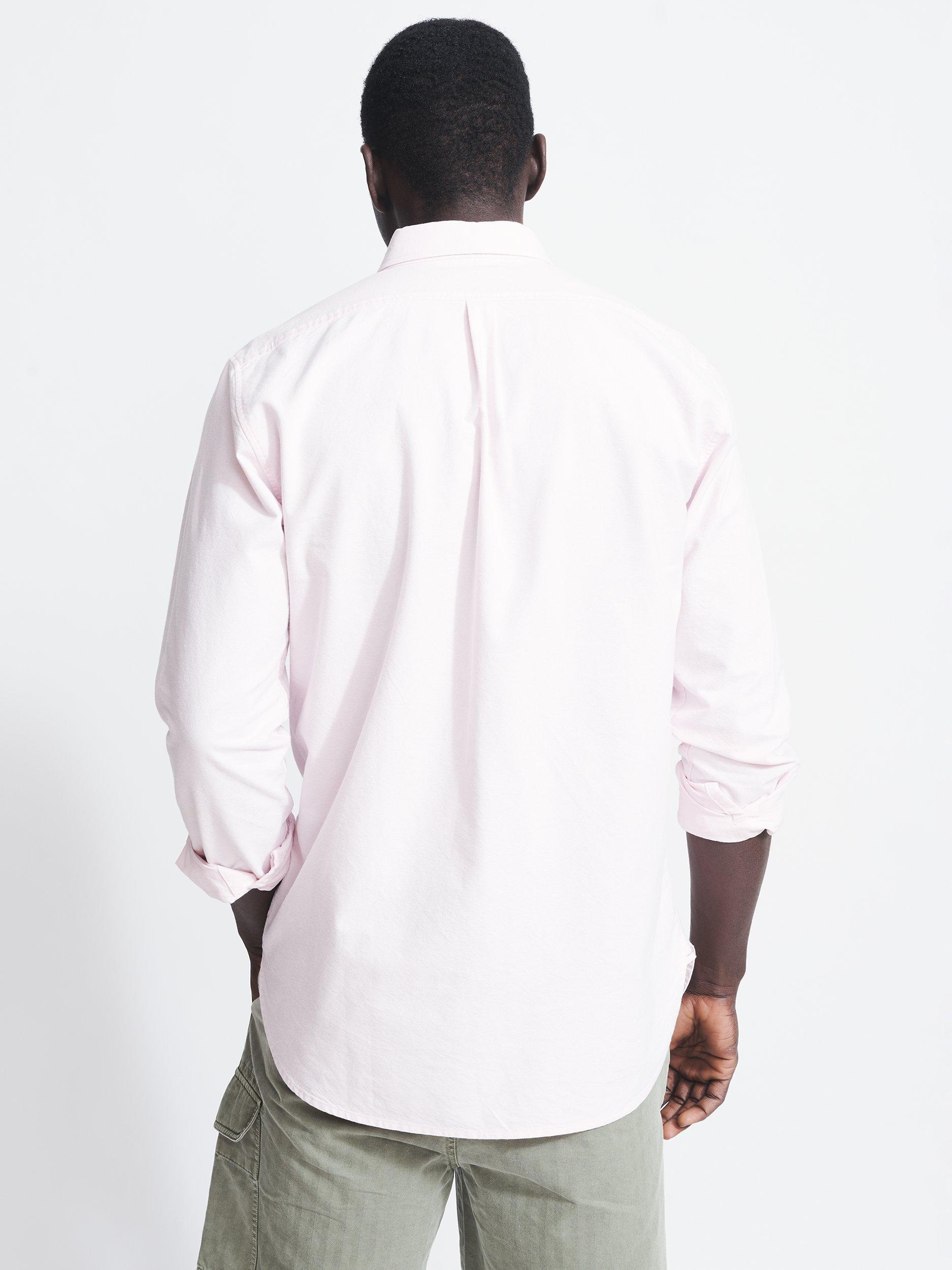 Product image 2 of 9, which shows Aubin Aldridge Oxford Cotton Button Down Shirt, Pink, S