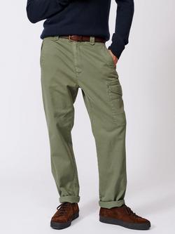 Aubin Elsham Cotton Cargo Trousers, Khaki, Khaki