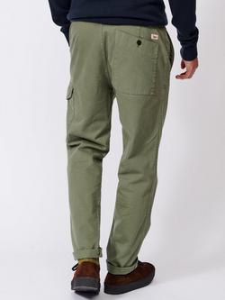 Aubin Elsham Cotton Cargo Trousers, Khaki - view 2, Khaki