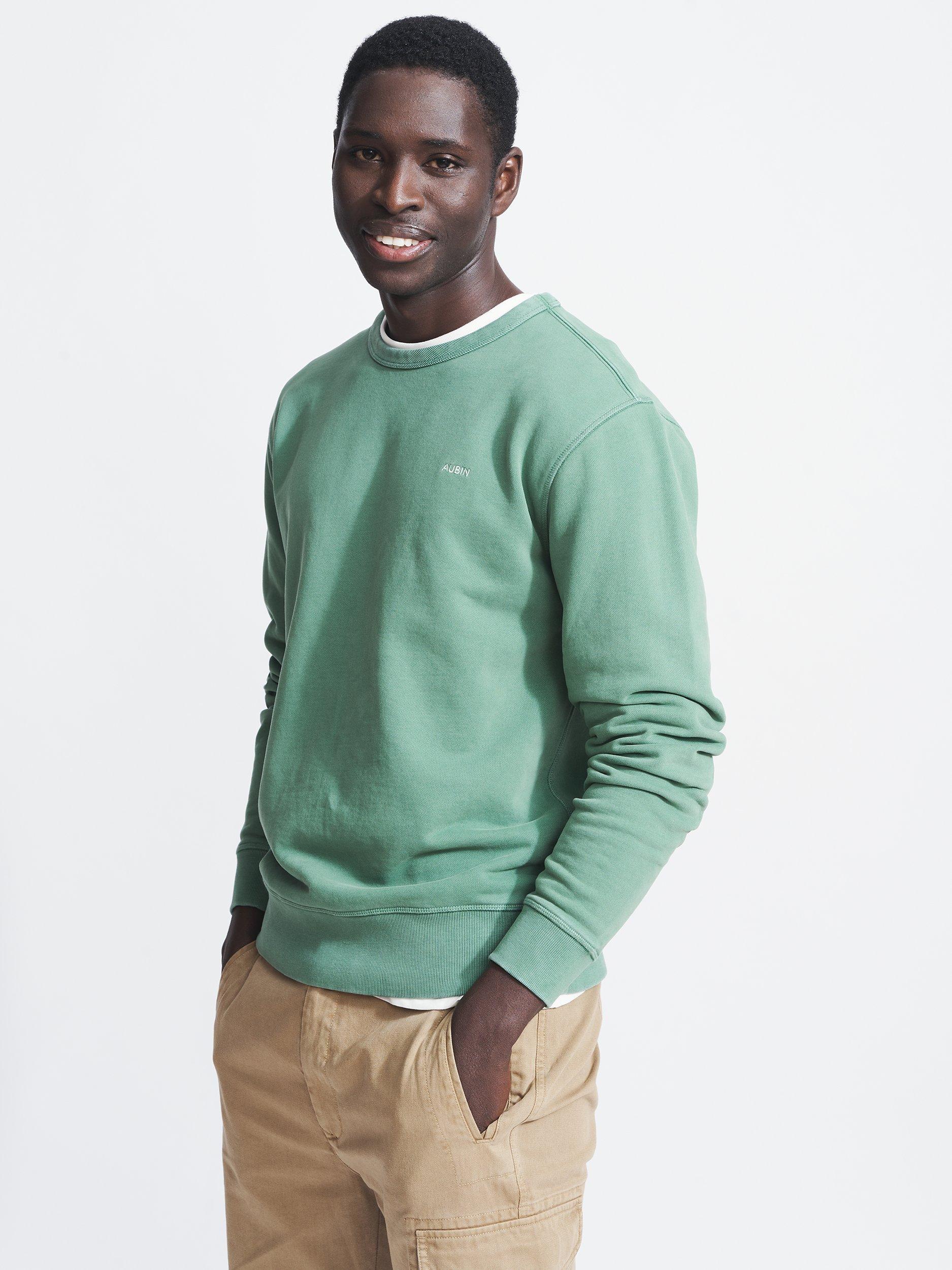 Aubin Vestry Crew Neck Sweatshirt, Green