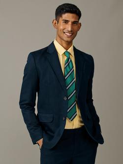 Aubin Pasmore Tailored Fit Linen Blend Suit Jacket, Navy