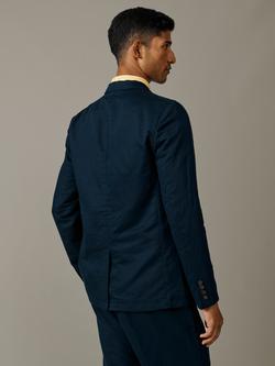 Aubin Pasmore Tailored Fit Linen Blend Suit Jacket - view 2, Navy
