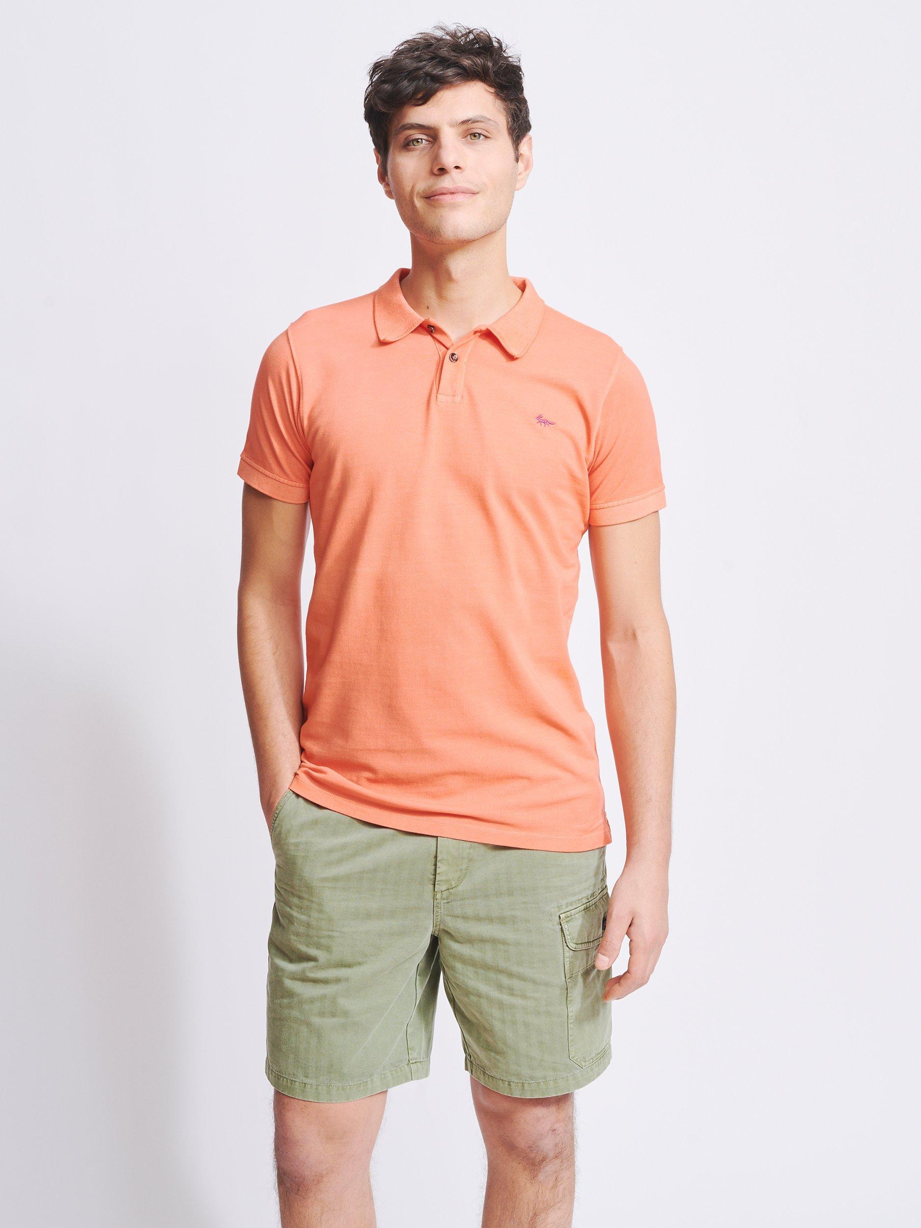Aubin Woodchester Polo Shirt, Sunset Orange