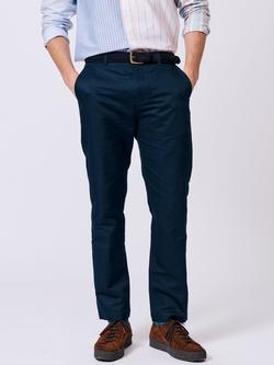 Aubin Pasmore Tailored Fit Linen Blend Suit Trousers, Navy