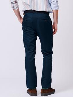 Aubin Pasmore Tailored Fit Linen Blend Suit Trousers - view 2, Navy