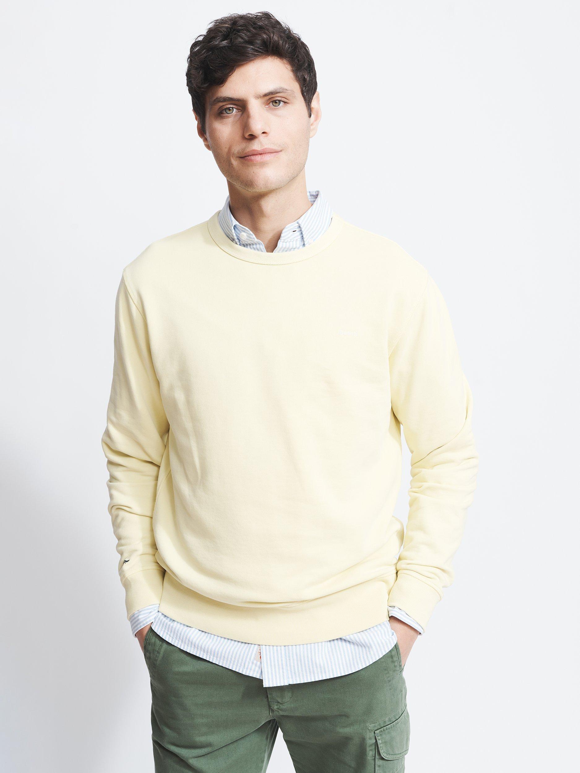 Aubin Vestry Crew Neck Sweatshirt, Yellow