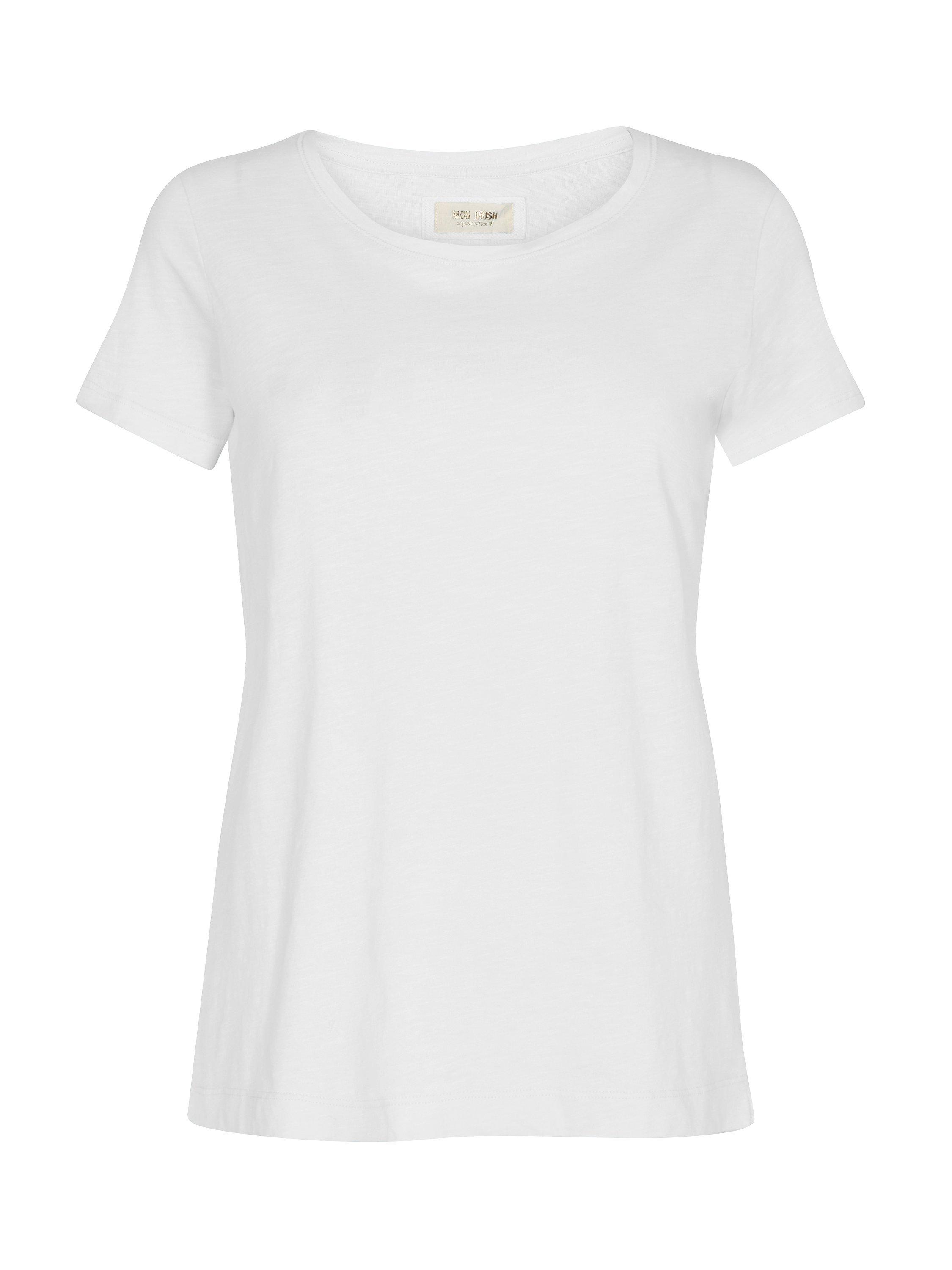 Product image 1 of 2, which shows MOS MOSH Arden Organic Cotton Crew Neck T-Shirt, White, XS