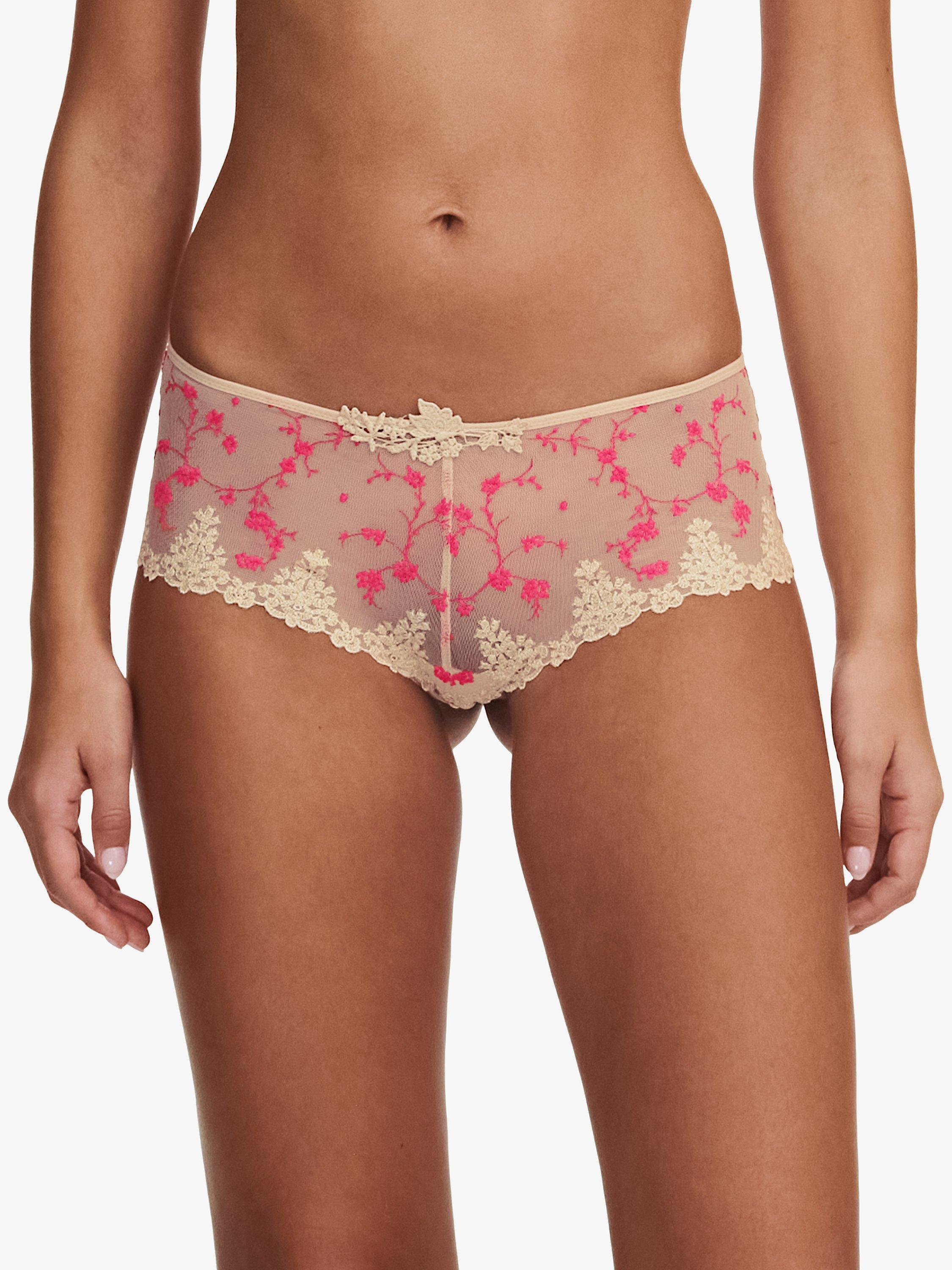 Passionata White Nights Shorts, Cappuccino/Neon Pink