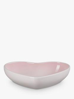 Le Creuset Stoneware Heart Cereal Bowl, 20cm - view 2, Shell Pink