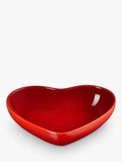 Le Creuset Stoneware Heart Cereal Bowl, 20cm, Cerise