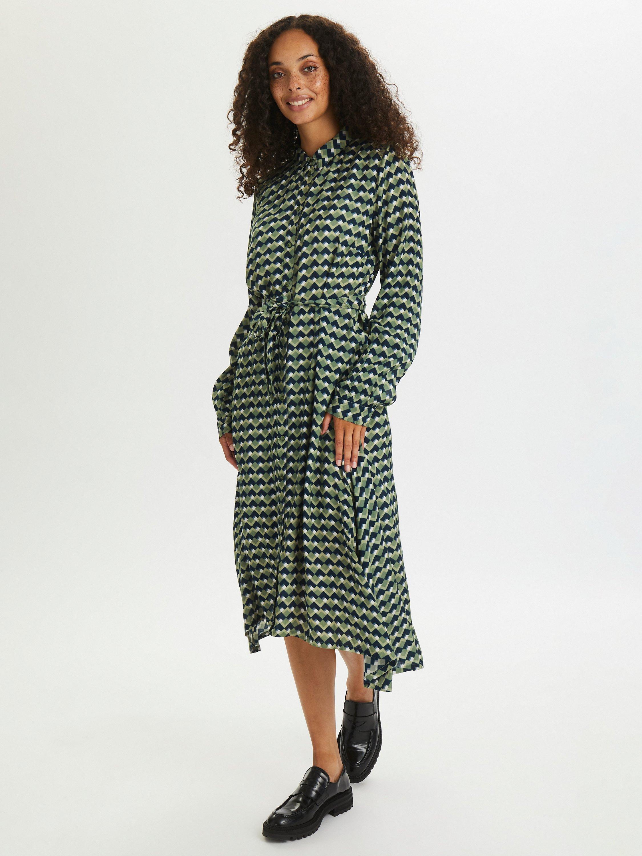 KAFFE Kaamy Relaxed Fit Oline Dress, Hedge Green 