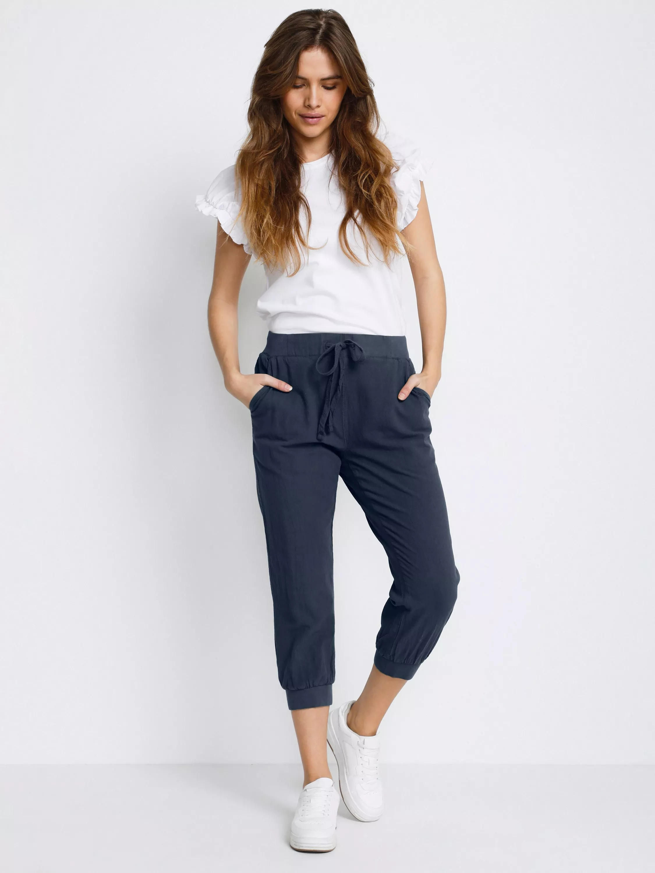 Cropped shops tapered trousers