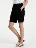 KAFFE Naya Elasticated Shorts, Black Deep