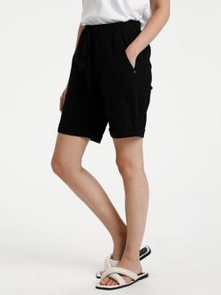 KAFFE Naya Elasticated Shorts, Black Deep, Black Deep