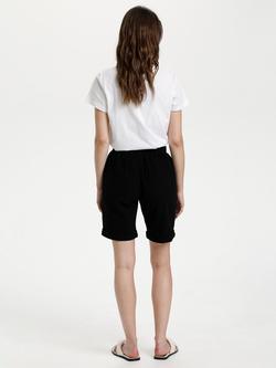 KAFFE Naya Elasticated Shorts, Black Deep - view 2, Black Deep
