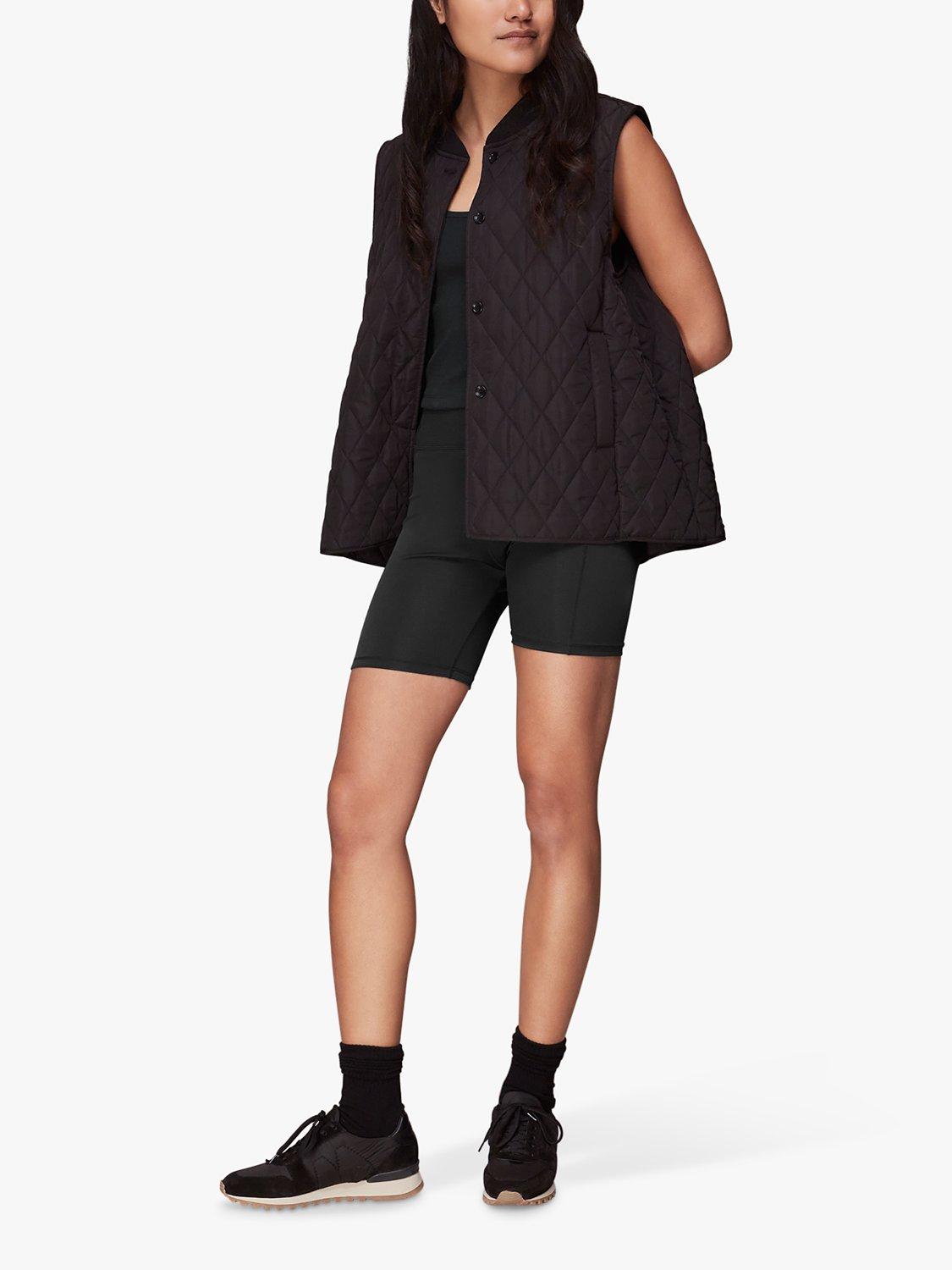 Whistles Ribbed Bra Vest Top, Black