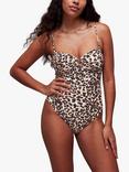 Whistles Leopard Print Swimsuit, Brown/Multi, Brown/Multi