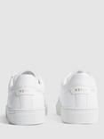 Reiss Ashley Leather and Suede Low Top Trainers, White