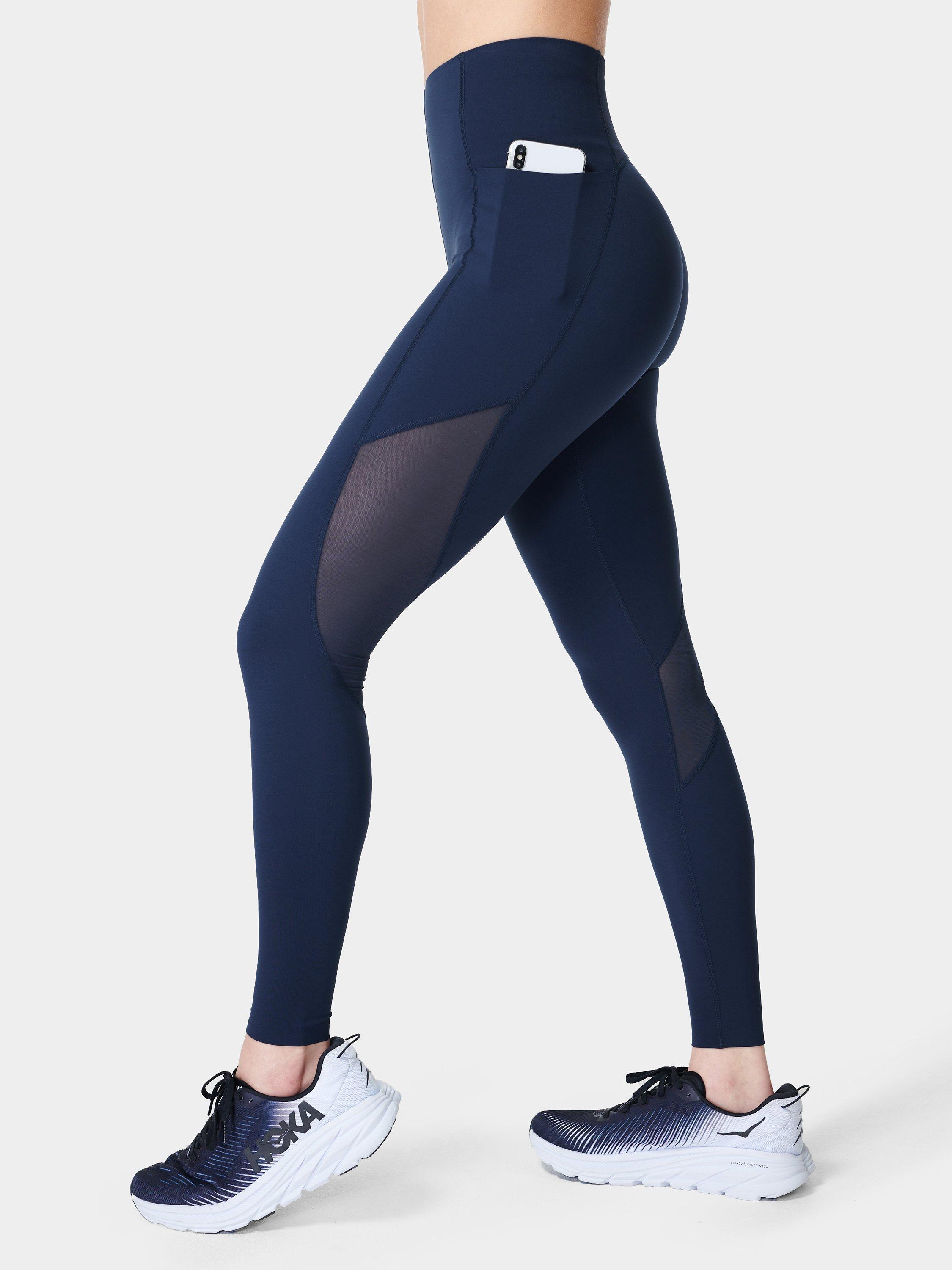 Sweaty Betty Aerial Power UltraSculpt High-Waisted Gym Leggings, Navy Blue