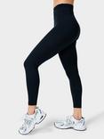 Sweaty Betty All Day Wrap Waist 7/8 Leggings, Black