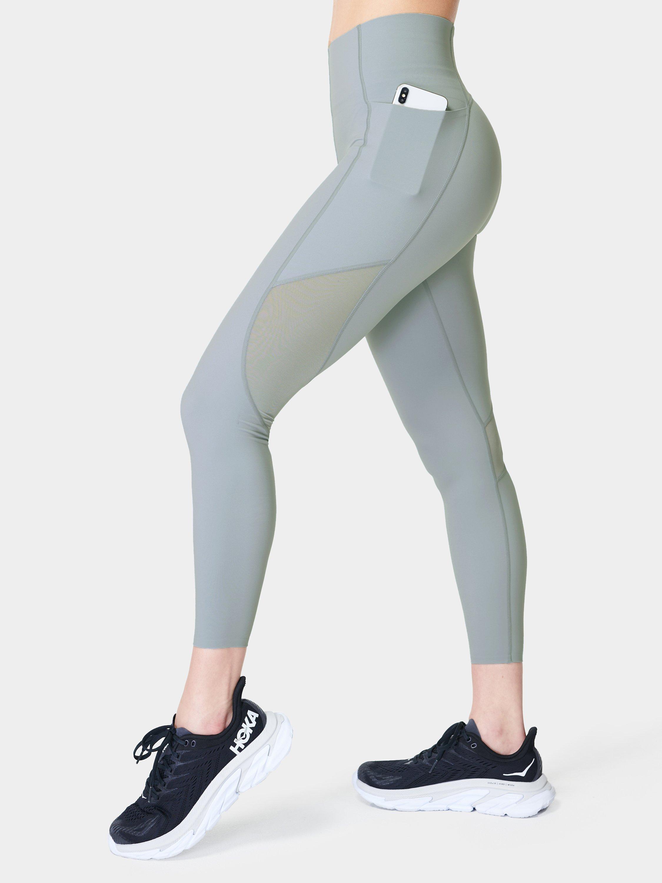 Sweaty Betty Aerial Power UltraSculpt High-Waisted 7/8 Gym Leggings, Vapour Blue