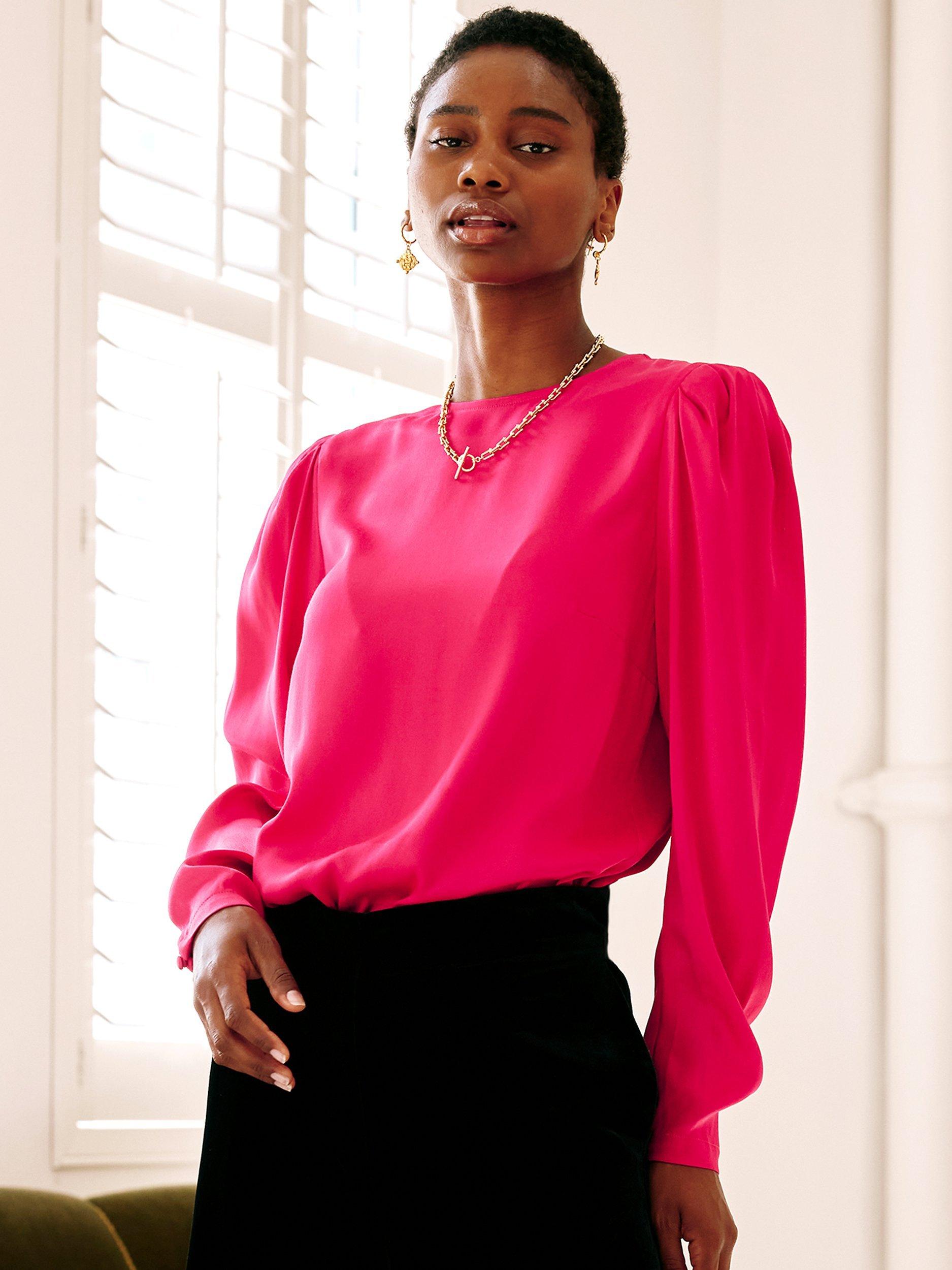 Aspiga Emelia Satin Top, Fuchsia