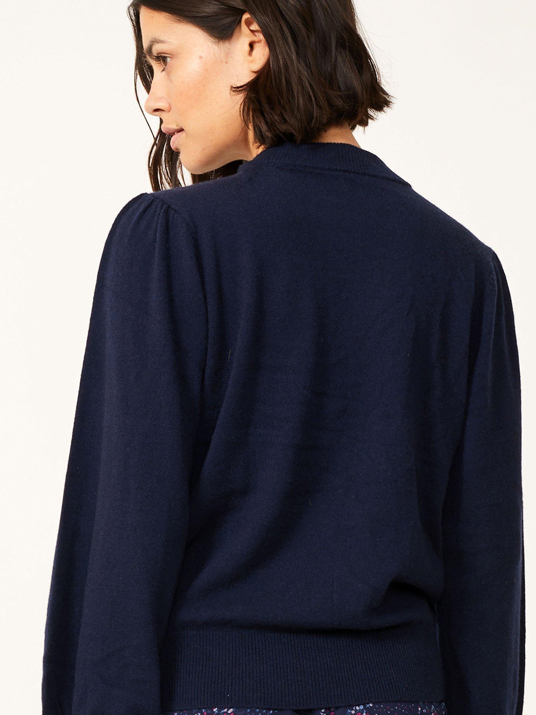 Product image 2 of 7, which shows Aspiga Merino Cashmere Jumper, Navy, XS