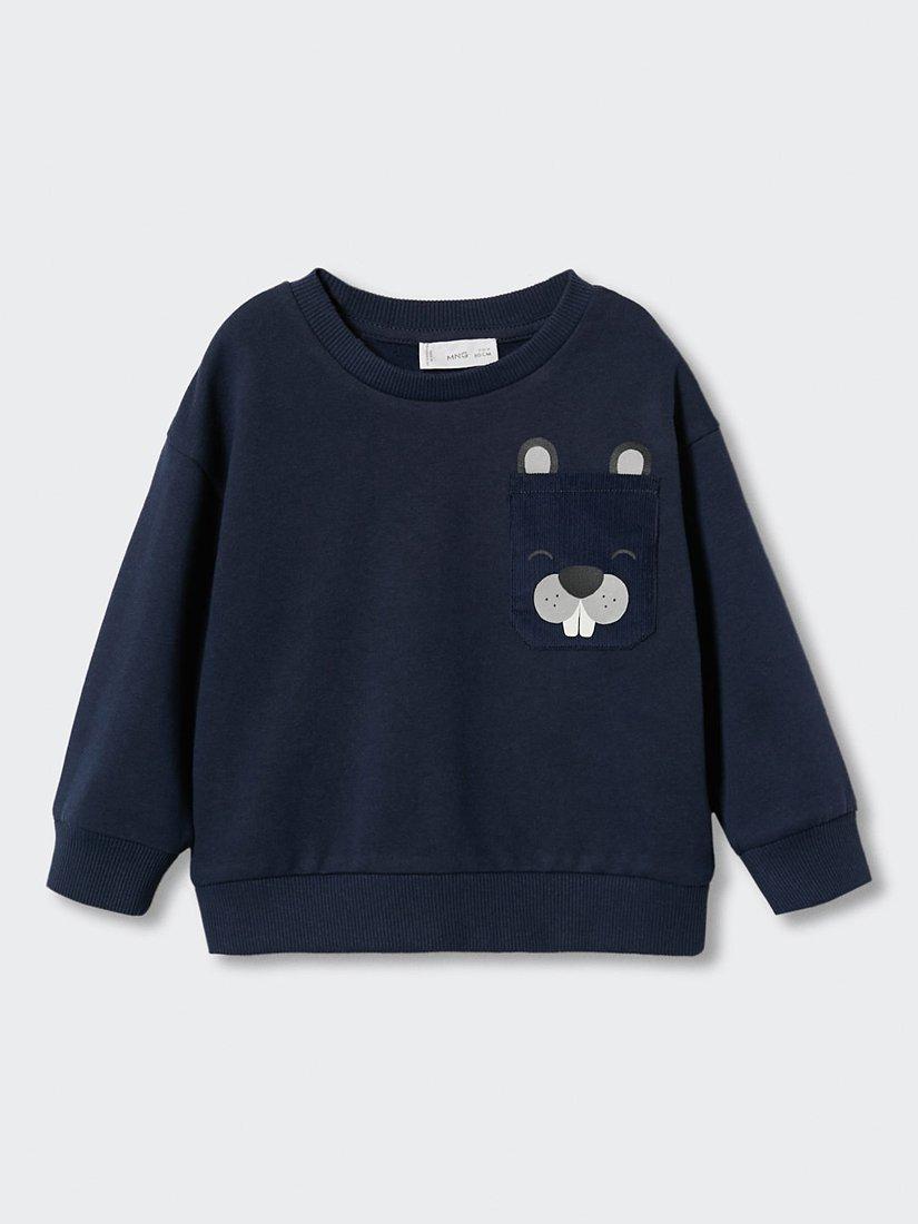 Mango Baby Pocket Sweatshirt, Navy