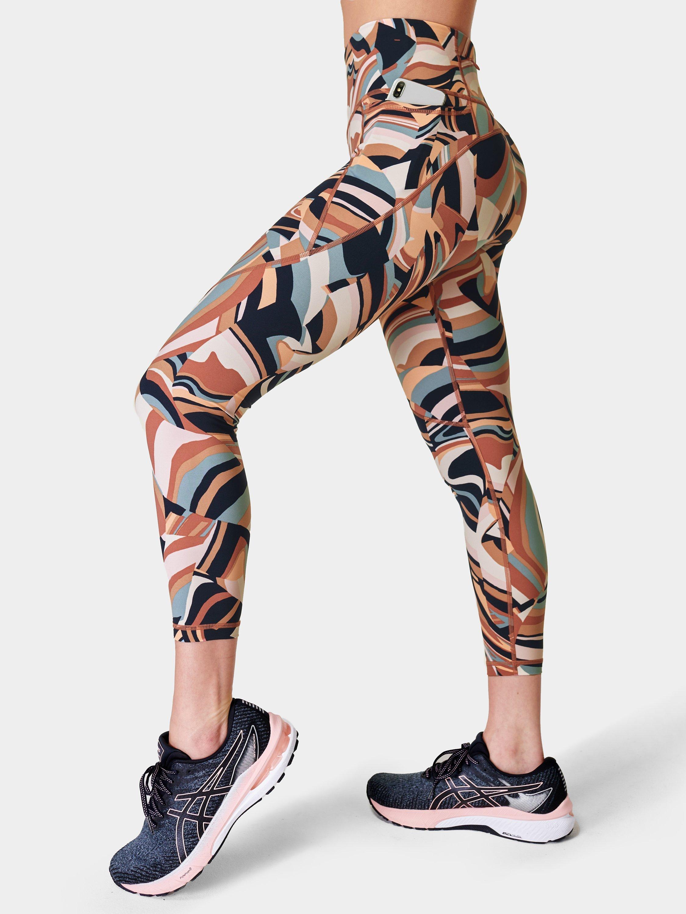 Sweaty Betty Power 7/8 Gym Leggings, Pink Marble Ref