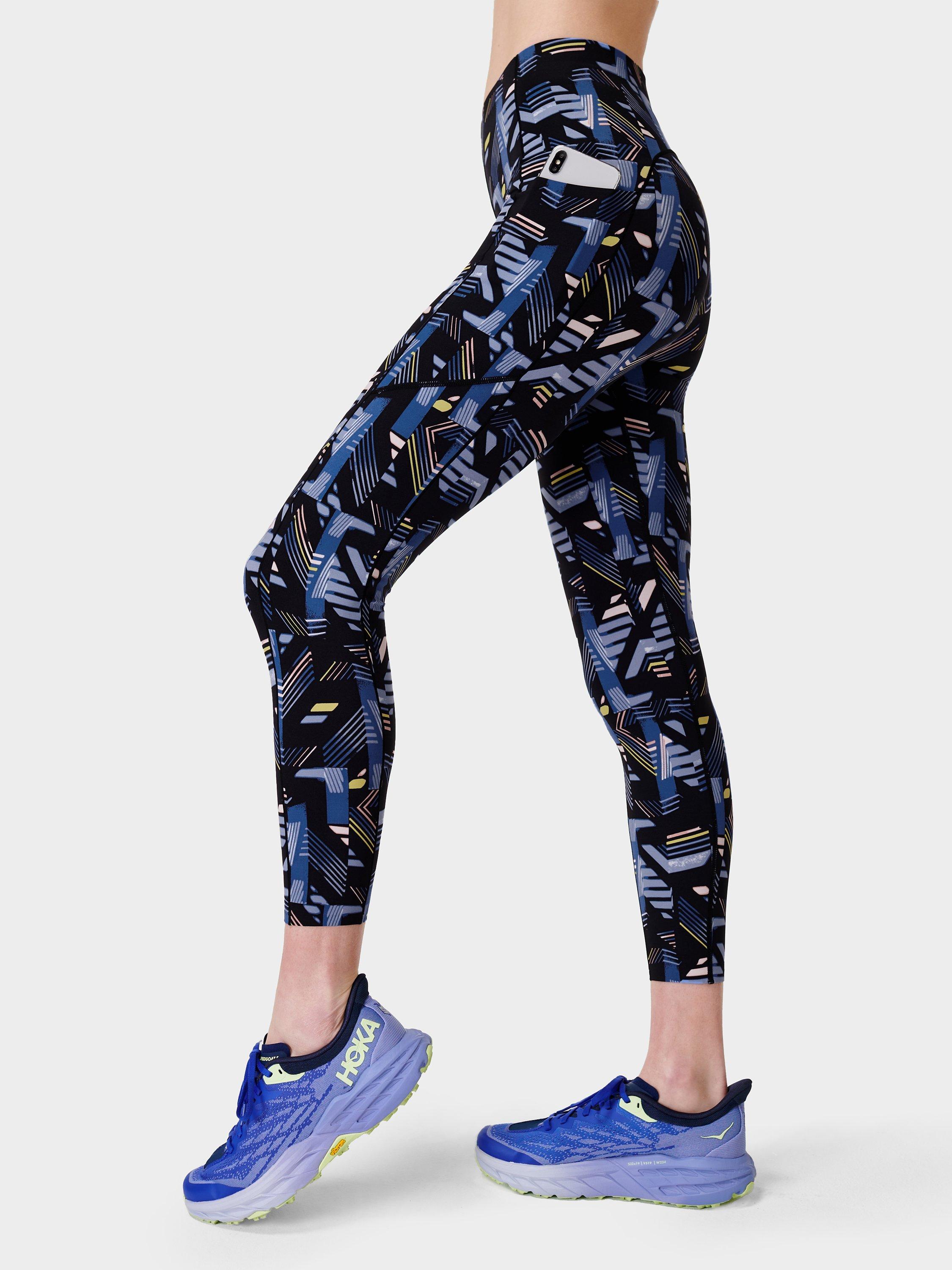 Sweaty Betty Power 7/8 Gym Leggings, Blue Lines