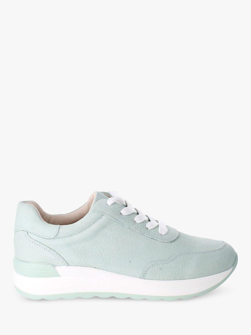 Josef Seibel Elena 01 Nubuck Lace Up Trainers, Mint, 5