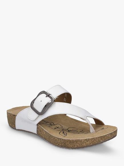 Josef Seibel Tonga 77 Leather Sandals, White - view 2, 